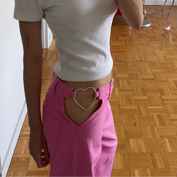 Zara pink jeans with heart ring valentines collection - Picture 12 of 12